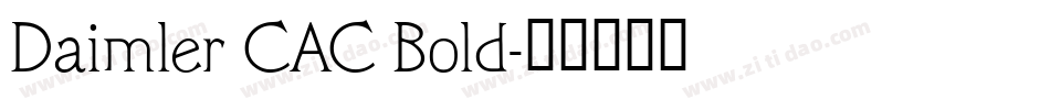 Daimler CAC Bold字体转换